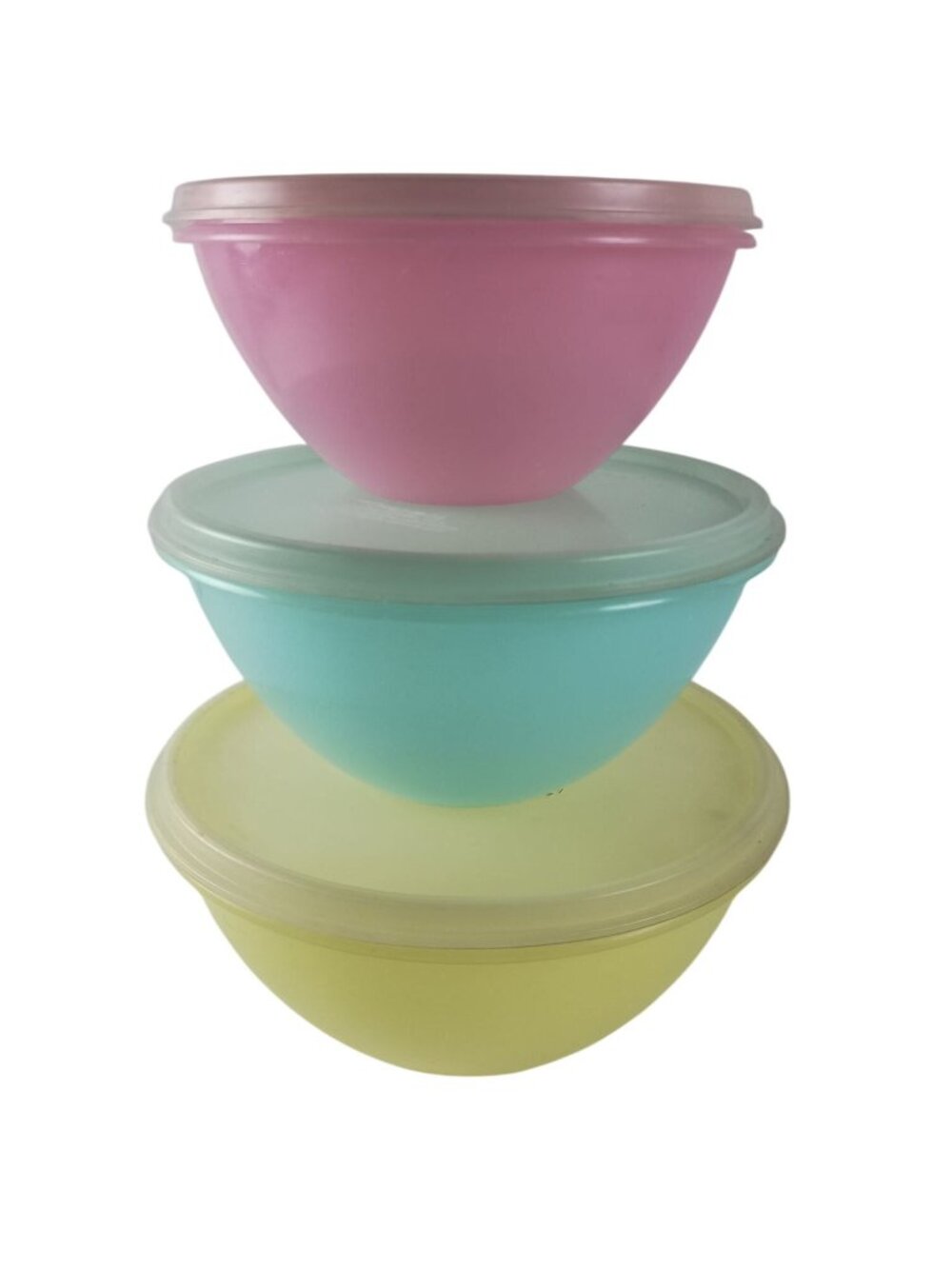Tupperware 6pc Wonderlier Nesting Bowl W/Lids Set 233/234/235 Vintage